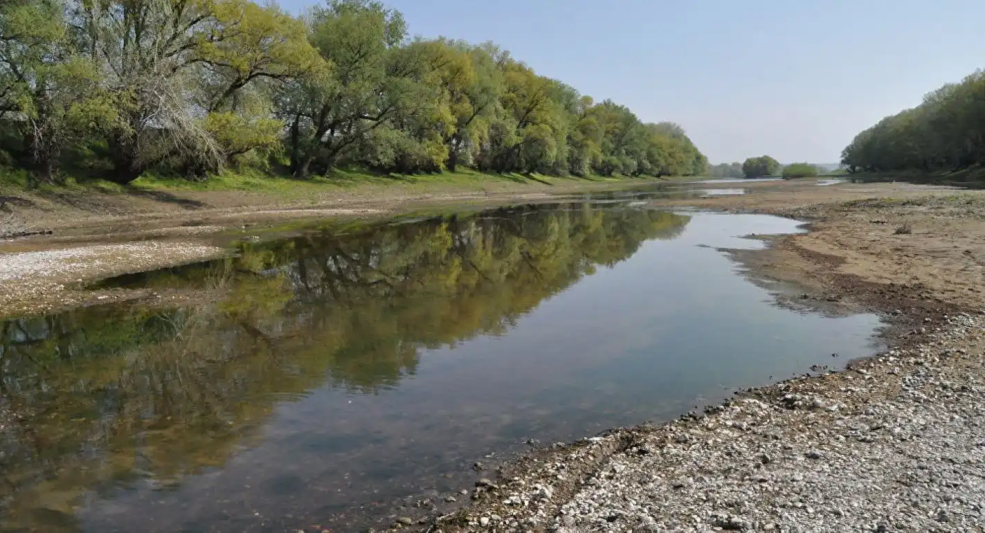 Из-за засухи уровень воды в реках Днестр и Прут заметно снижается
