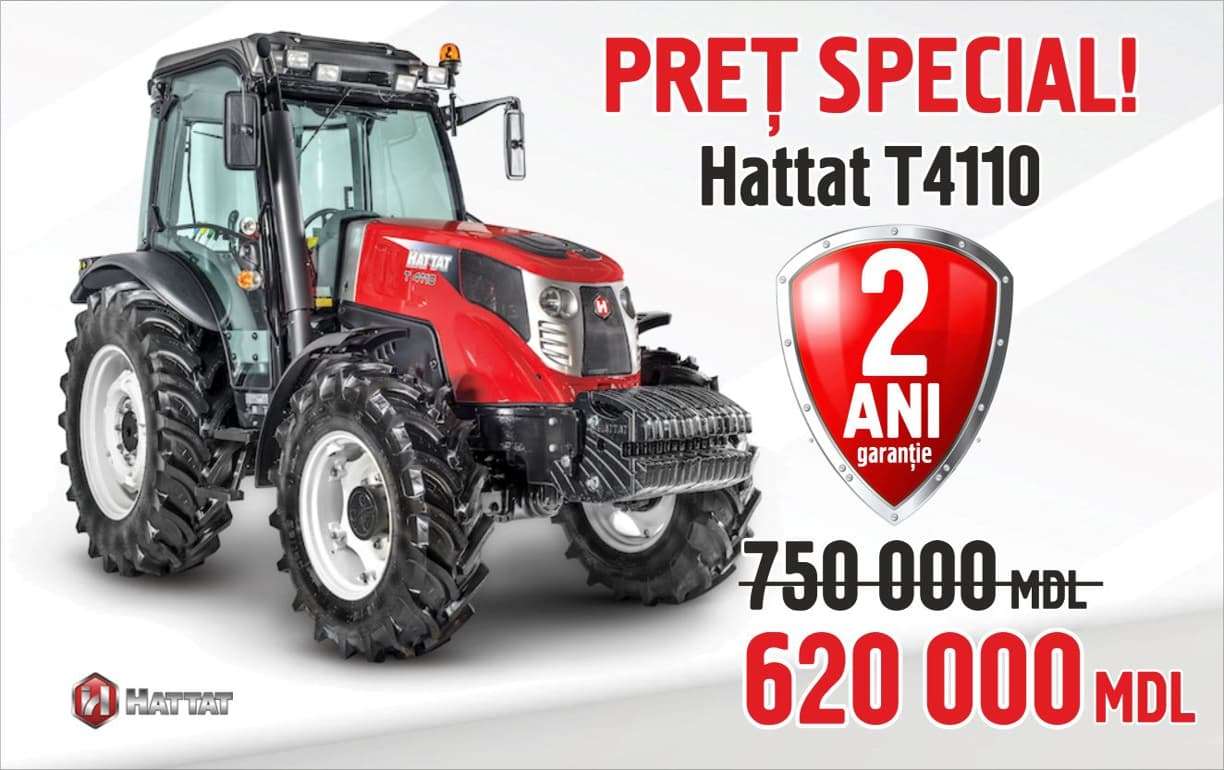 Специальное предложение: трактор Hattat T4110 теперь всего за 620 000 MDL!